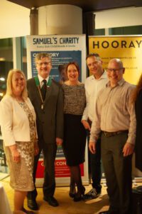 Milton Keynes recruiter poses for photo with Samuels Charity partners